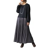 [n'OrLABEL] オシャレウォーカー【サテンプリーツワンピース】卒園式 入学式 ママ ワンピース 大きいサイズ ワンピース レディース 長袖 結婚式 フォーマル セットアップ サテン切り替え somari imagination
