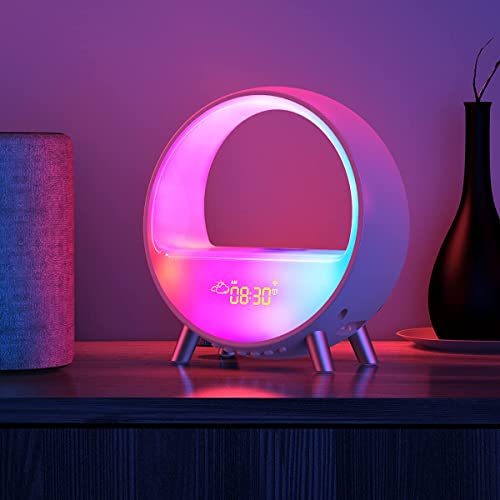 Dekala Arches Gradual Sunrise Alarm Clock with Wireless Charging, Sunset White Noise Sound Machine Loud Sunsire Alarm Clock for Heavy Sleepers Smart Ambient Lamp by Dekala - Image 7