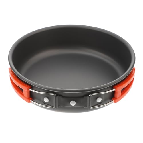 Milisten Non-Stick Camping Frying Pan Aluminum Cooking Utensils Camping Pots and Pans for Outdoor Kitchen