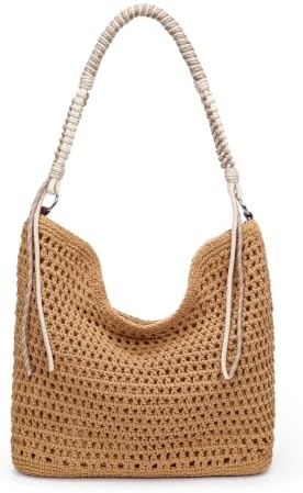 Herald Crochet Beach Hobo Shoulder Purse Tote Bag Handbag for Wom...