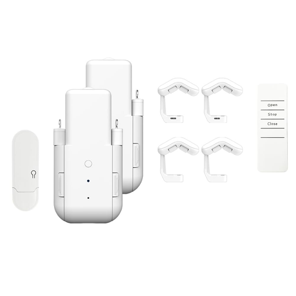 2 Motores de Cortina Automáticos Inteligentes con Wifi y Control por Voz, Sensores de Temperatura y Luz para Automatización del Hogar.