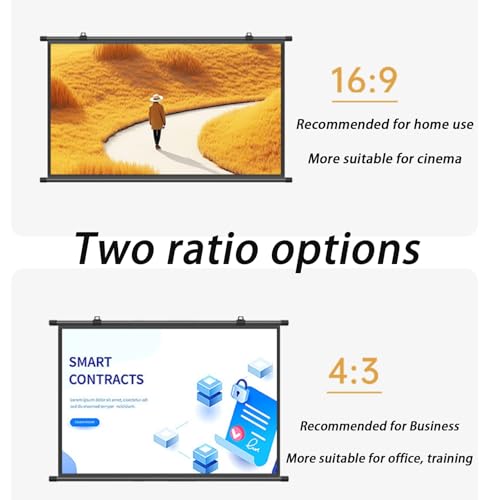 Pantalla Manual para Proyector 60" 16:9 Retráctil miniatura 3