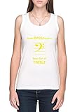 Impreso en la UE Good Bass Players Stay out of Treble De Tirantes Camiseta Mujer Blanco
