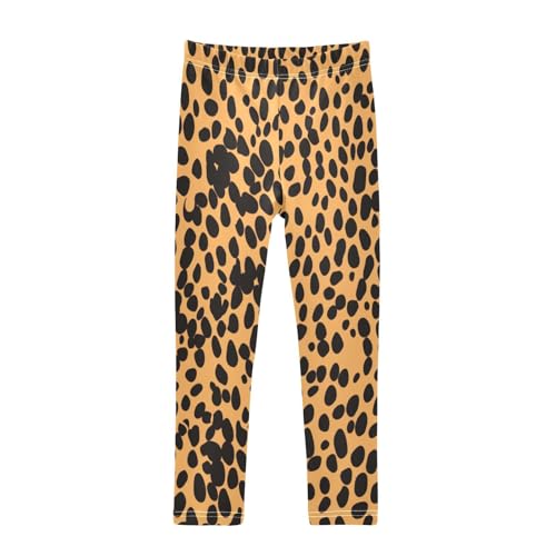 Toddler Girls Leggings Printed Yoga Pants Leggings Yellow Black Leopard for Kids