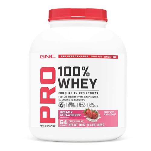 GNC Pro Performance 100% Whey Protein Powder 2.0, Fast Absorbing for Muscle...