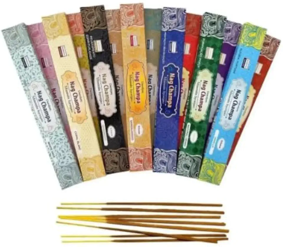 Kit Incenso Massala Nag Champa Darshan 14 Caixinhas com 15g Linha Completa Sem Carvão