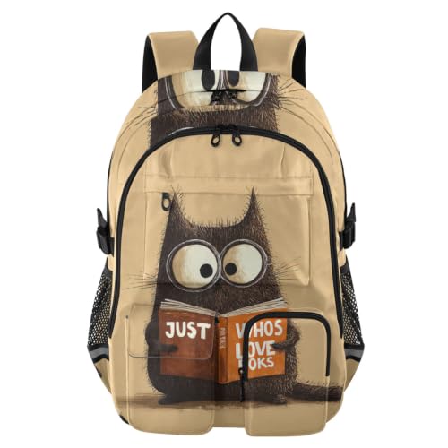 Mochila de oficina con compartimento para gato y libros de universidad 1