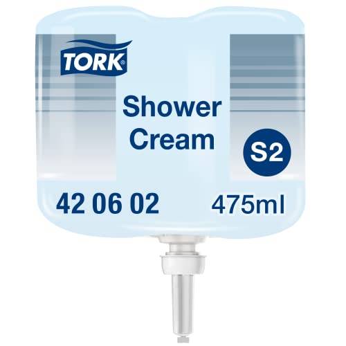 Tork Jabón líquido para el cuerpo y el cabello - 420602 - Gel de ducha y champú 2 en 1 para dispensadores S2 - Fragancia fresca unisex de primera calidad 1 x 475 ml