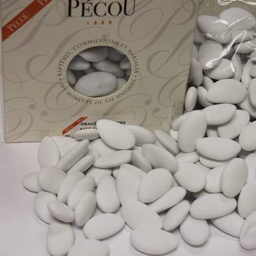 Grageas de almendras francesas Avola (almendras francesas de Jordania), color blanco 1kg (2.2lbs)