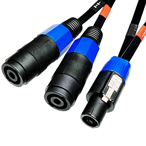 Cable divisor Speakon 4 polos a doble 2 polos 6 pulg 2 pzas miniatura 3