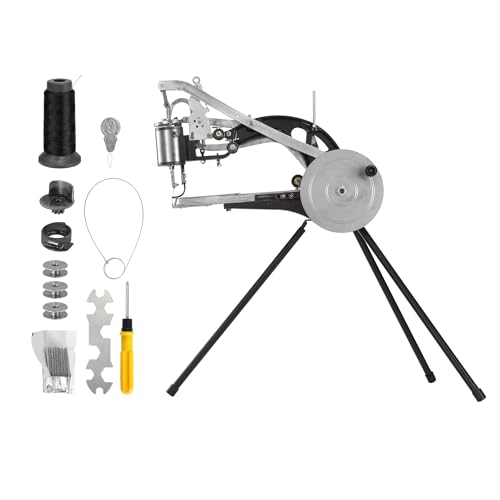 BEAMNOVA Leather Stitching Machine Cobbler Sewing Shoe Repair Tool Equipment Hand Heavy Duty Industrial with Needles Leather Craft Kit, Black