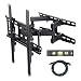 ECO-BEST(TM) 003M Cantilever Tilt Swivel Corner TV Wall Mount Bracket for 20-55 inch LCD, LED and Plasma Flat Screen TVs some up to 55 inch VESA 400x400, Full Motion Articulating Dual Arm Mount Including a 10' HDMI Cable and a 6" 3-Axis Magnetic Bubble Level