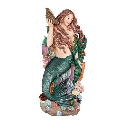 Design Toscano Ng33502 Melody's Cove Mermaid Coastal Decor Wall Sculpture, 29 Inch, Full Color #TOP4