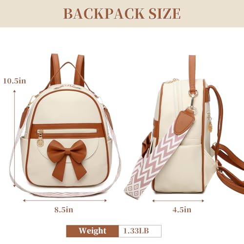 I IHAYNER Girls Mini Backpack Cute Bowknot Leather Backpack for Girls Designer Small Shoulder Bag Fashion Handbag for Women Black2