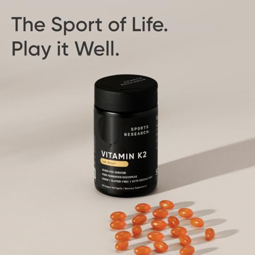 Image of Sports Research Vitamin K2 (MK-7) 45mcg w /Coconut MCT Oil, 90 Count