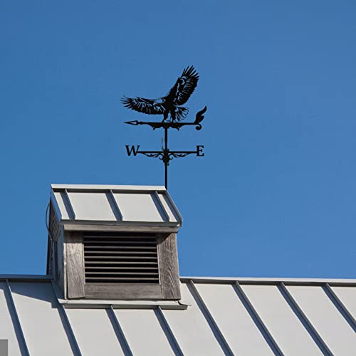 3D Animal Metal Weather Van, 24 X 14 Inch Large Wind Vane Weathervane, Wind Direction Indicator Decor For Shed Garden Yard Patio Roof Decorations (Eagle) #TOP4