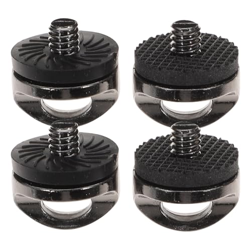 MUCKLILY 4 pezzi Viti per Tracolla Fotocamera con Gasket Antivibrazione e Rilascio Rapido per Montaggio Sicuro su DSLR e Mirrorless
