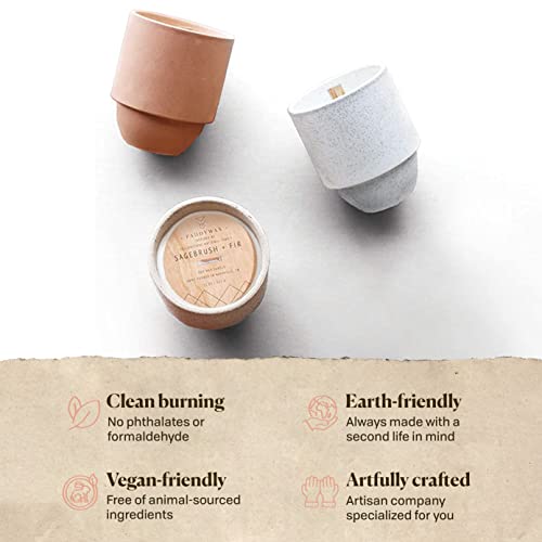 Paddywax National Parks Artisan Soy Wax Scented Candle, 11-Ounce Textured Ceramic Jar, Yellowstone - Sagebrush + Fir #TOP2
