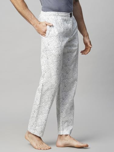 Image of Urban Scottish Men's Blue Checks Woven Cotton Pyjama with Side Pockets