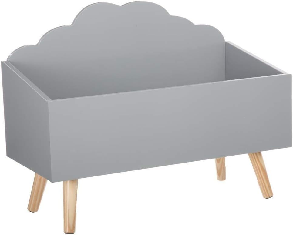 Baúl de juguetes Mueble de almacenamiento - Forma Nube - Color GRIS