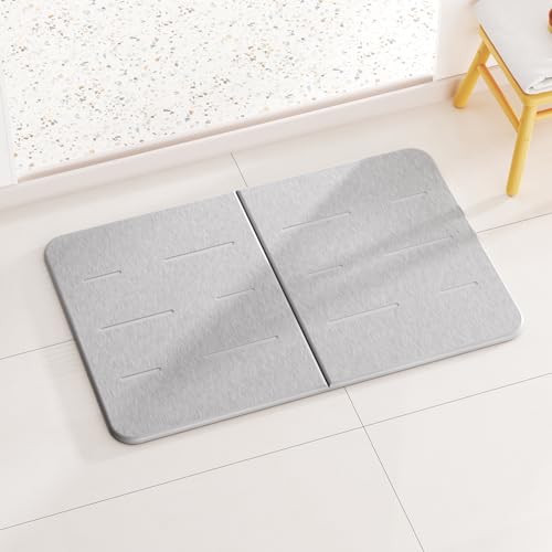 Enjoynest HK7 Stone Bath Mat, Diatomaceous Earth Quick Drying Absorbent Stone Shower Mat, Non-Slip Bath Mats For Bathroom Kitchen Bathtub thumb #1