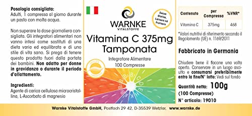 Vitamine C tamponnée pour estomac sensible comprimés non acides Warnke