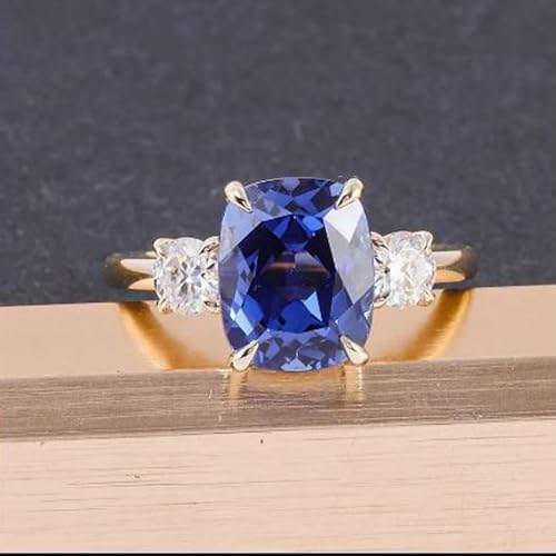 Bague fiançailles argent 925 et moissanite rectangulaire élégante