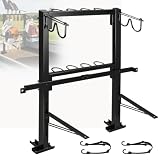 2 Place Backpack Blower Rack for Trailer - Trailer Tool Rack with 4 Holes