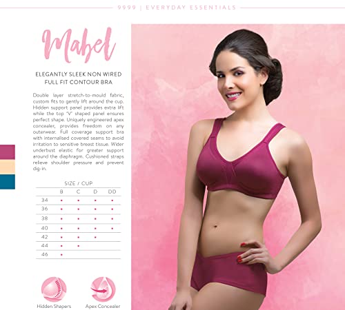 Image of Laavian Women's Cotton Non Padded Non-Wired Shaper T-Shirt Bra