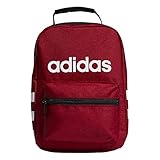 adidas unisex-adult Santiago Insulated Lunch Bag, Active Maroon/Black/White, One Size