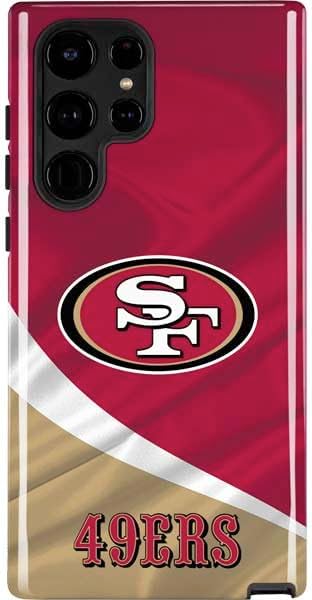 Skinit Pro Phone Case Compatible with Galaxy S22 Ultra - Officially Licensed NFL San Franciso 49ers Black & White Design