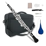 YoungMonic Professionelle C-Key-Oboe, Ebonit/Palisander, Gabel-F-Resonanzschlüssel, 3. Oktave, linke F-Taste (Ebonit)