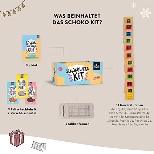 Just Spices DIY Schoko-Kit I Schokoladen-Set zum Selbermachen I Personalisierte Schokolade herstellen I Geschenk zu… – Bild 5