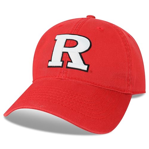 Legacy NCAA Officially Licensed Baseball Hat, Rutgers Scarlet Knights, Lightweight Cap for Men & Women, Relaxed Twill Adjustable (EZA), Scarlet, One Size Fits Most, Adjustable Fabric Closure
