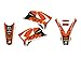 BLACKBIRD adesivi decalcomanie per motocross enduro cross compatibile con Ktm Exc/Exc f 2005-2007 - Sx/Sxf 2005-2006 kit grafiche