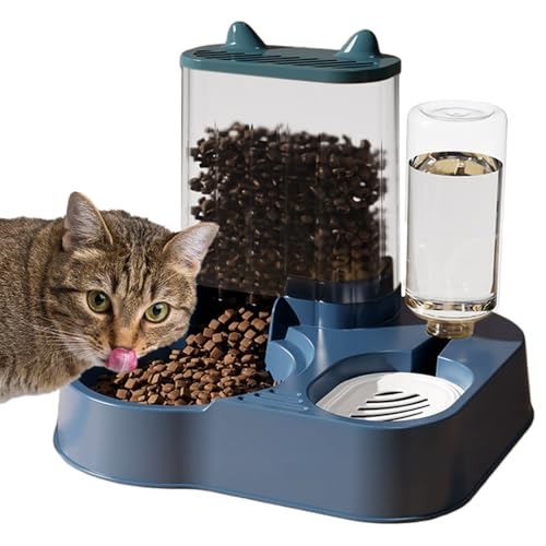Mangiatoia automatica per animali domestici, 31,5 x 28 x 27 cm, dispenser programmabile per cani e gatti, controllo delle porzioni temporizzato con grande capacità e alimentazione, mangiatoia