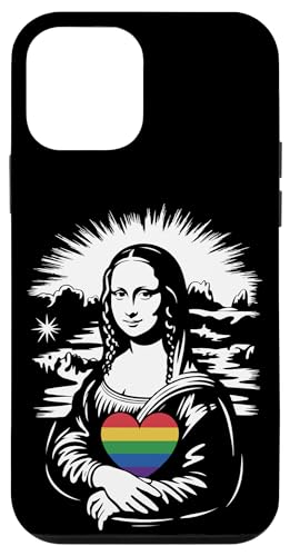 ���C���{�[ ���i���U �n�[�g ���� �v���C�h Funny Mona Lisa LGBTQ Heart �X�}�z�P�[�X iPhone 12 mini �p