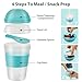 Freshmage Yogurt Parfait Cups with Lids, 2 Pack 20 oz Reusable Overnight Oats Containers with Lids, Topping Compartment & Spoon to Go for Breakfast Meal Prep, Portable & Lightweight (Blue&Green)