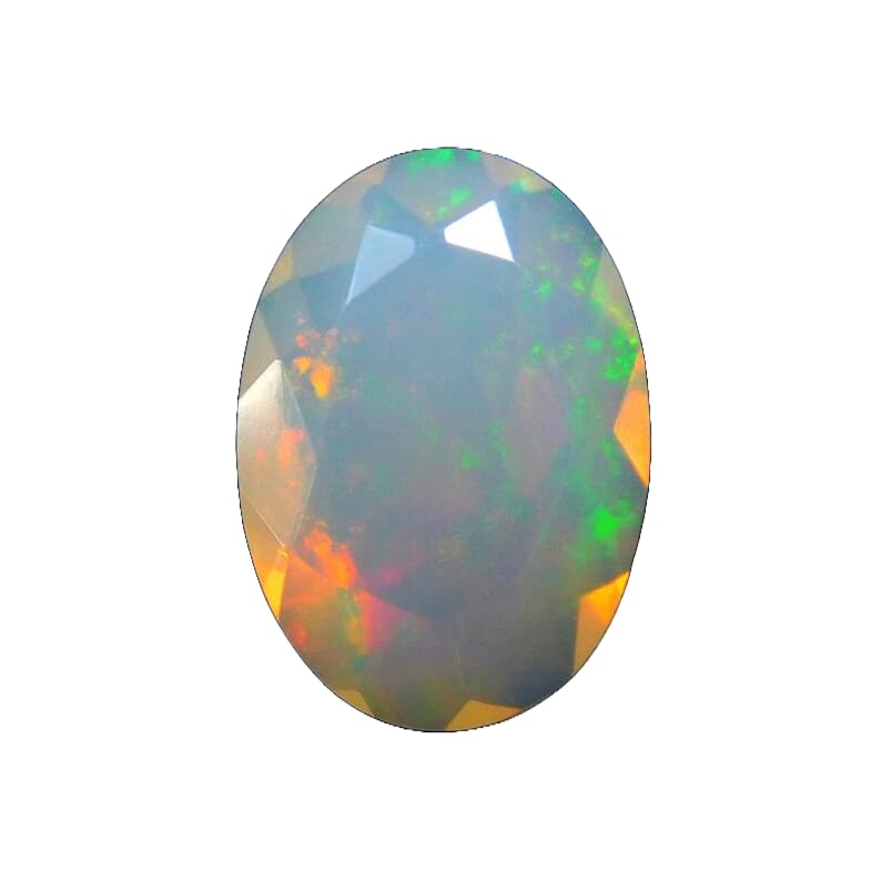 Opale éthiopienne AAA 10x7mm gemme naturelle ovale facettée feu intense pour haute joaillerie
