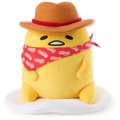 Image of GUND Sanrio Gudetama The Lazy Egg Cowboy 9-Inch Western Themed Stuffed Toy | Promotes Exciting Character Roleplay, Early Sensory Discovery, and Creative Screen-Free Storytelling; Soft, Collectible Plush