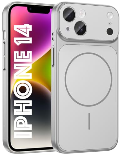 Image of SHINESTAR Converter Case for iPhone 14 | Premium Protective Mag-Safe Cover | iPhone 17 Pro / 17 Pro Max Series Style Design | in-Built Camera Guard | Wireless Charging Compatible - Silver
