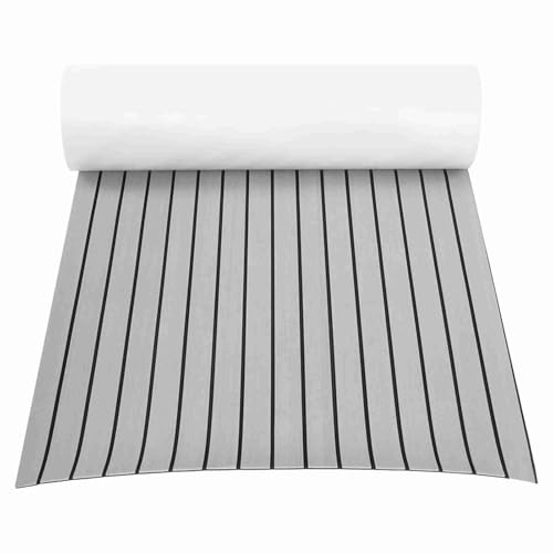 Cocoarm Boots Bodenbelag Selbstklebend Eva Teak Decking Blatt Bootsfußboden Decking Auflage Rutschfester Boots Teppich Bootszubehör für Yacht Boote Kajak 240 X 90 X 0.6cm