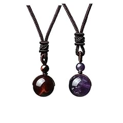 Red Tiger Eye+Amethyst 2pcs