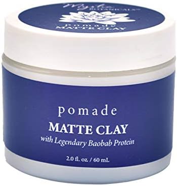Matte Clay Pomade with mango Butter & Maca | Gives A Matte Finish While Increasing Volume Luminosity & Strength Of Hair | Paraben Free | 2 Fl. Oz