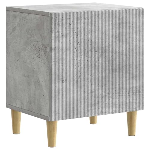 Table de chevet gris béton 43x34,5x50 cm lot de 2 meuble chambre bois - 4