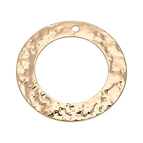 BENECREAT 20PCS 18K plaqué Or Anneaux de Liaison Bague en Laiton Bijoux connecteurs pour Bracelets Collier Bricolage Fabrication, 21mm de diamètre Cover