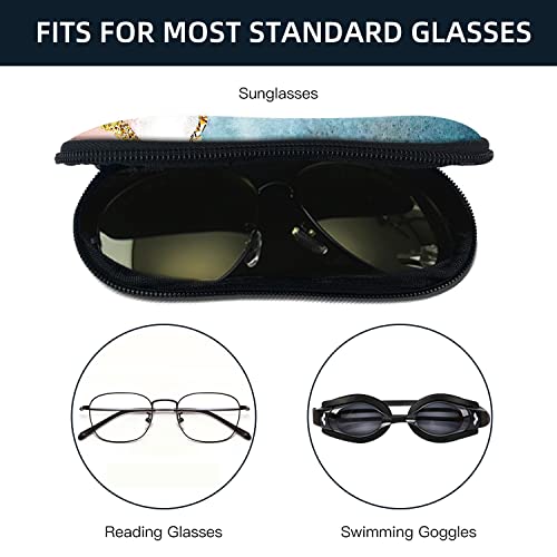 Image of Sunglasses Soft Case with Carabiner Ultra Light Neoprene Zipper Glasses Case