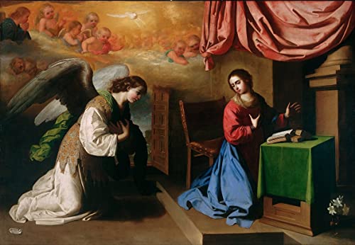 Affiche l'Annonciation Francisco De Zurbaran pour décoration murale salon et bureau
