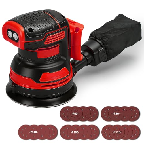 FormiPow Cordless Random Orbital Sander for Milwaukee M18 Battery, 5" Brushless Orbital Sander with 8000 RPM, Dust Collection, 6 Variable Speeds, Palm Sander for DIY Woodworking Sanding【No Battery】 by FormiPow - Used condition - CA$60.89