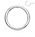18G 10mm Surgical Steel Hinged Easy Use Hassle Free Seamless Hoop Body Piercing Ring